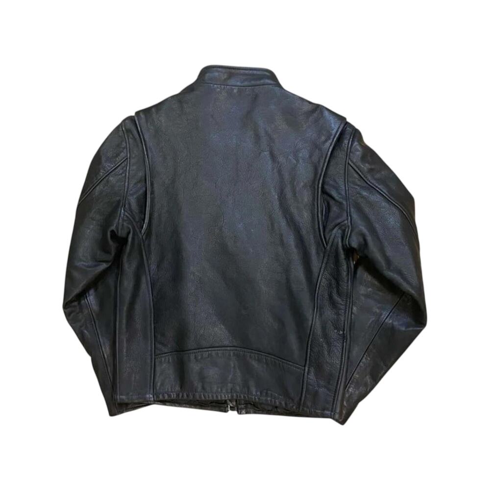 HOT Leathers Leather Biker Jacket Made in USA 1980’s Vintage M - Picture 6 of 9